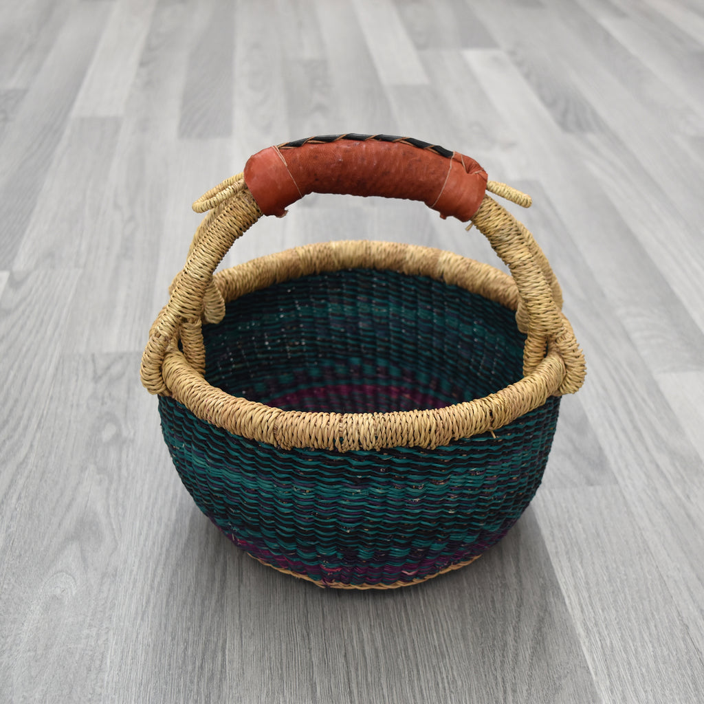 Small Round Straw basket - Ghana Basket - SB6