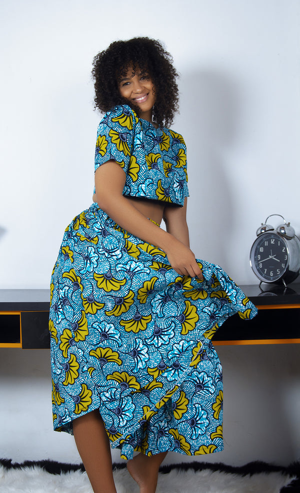 African Print Crop Top