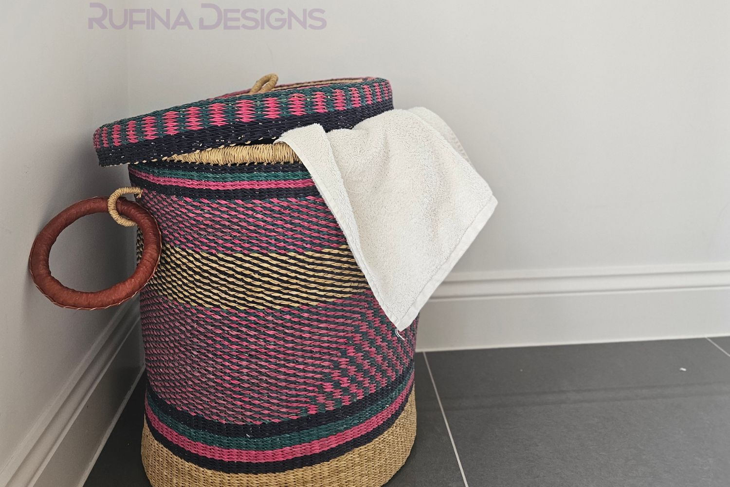 Best woven laundry basket from Rufina Designs