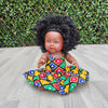 Black baby boy doll in African Print dress - Ayo