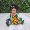 Black Doll - Afro Hair doll - Black Doll in African Print Dress - Nia