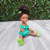 Black Doll - Afro Hair doll - Black Doll in African Print Dress - Zuri