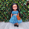 Black Doll - Braided Hair Black Doll - African Doll - Nadia