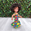 Black Doll - Afro Hair doll  - Afro Doll in Ankara Dress - Shahina