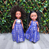 Black Doll - Afro Hair doll - Black Doll in African Print Dress - Ashanti