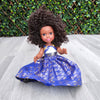 Black Doll - Afro Hair doll - Black Doll in African Print Dress - Ashanti