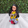 Black Doll - African Doll in African Print Dress - Barika