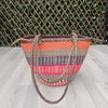 Basket Handbag With Leather Handles 005