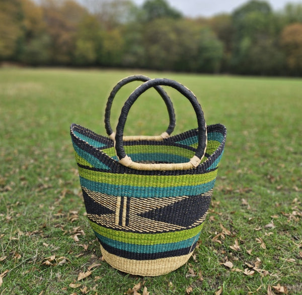 African Straw Basket - U Shopper Basket USB01