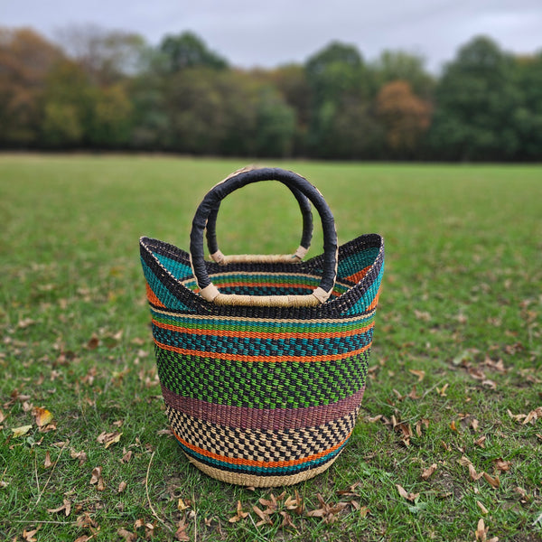 African Straw Basket - U Shopper Basket USB11