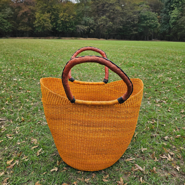 African Straw Basket - U Shopper Basket USB07