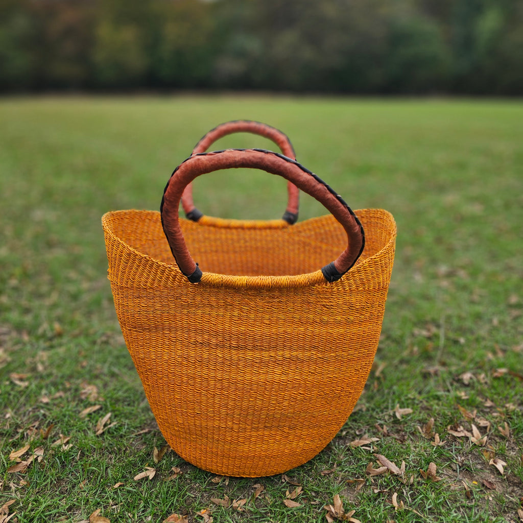 African Straw Basket - U Shopper Basket USB07