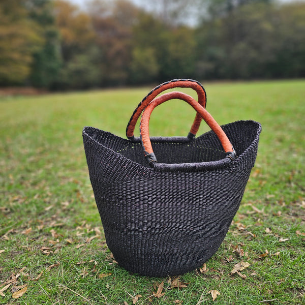 African Straw Basket - U Shopper Basket USB06