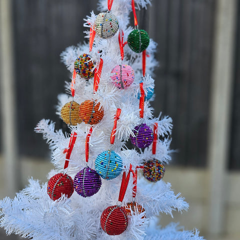 Maasai beaded Christmas Decorations - baubles