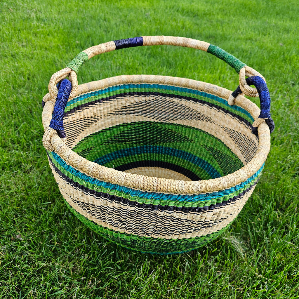 Large Round Straw basket  - African Basket - RB9