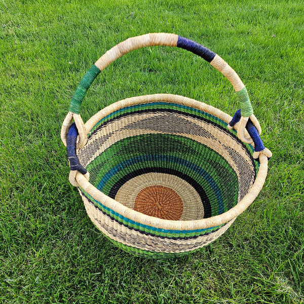 Large Round Straw basket  - African Basket - RB9