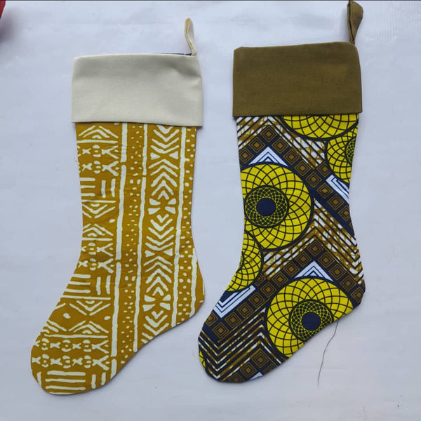 African Print Chtistmas Stockings