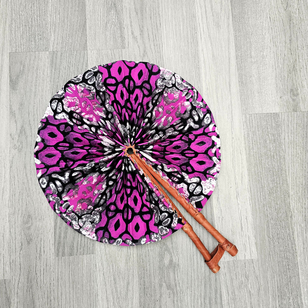 African Print Foldable Hand Fan - AP14