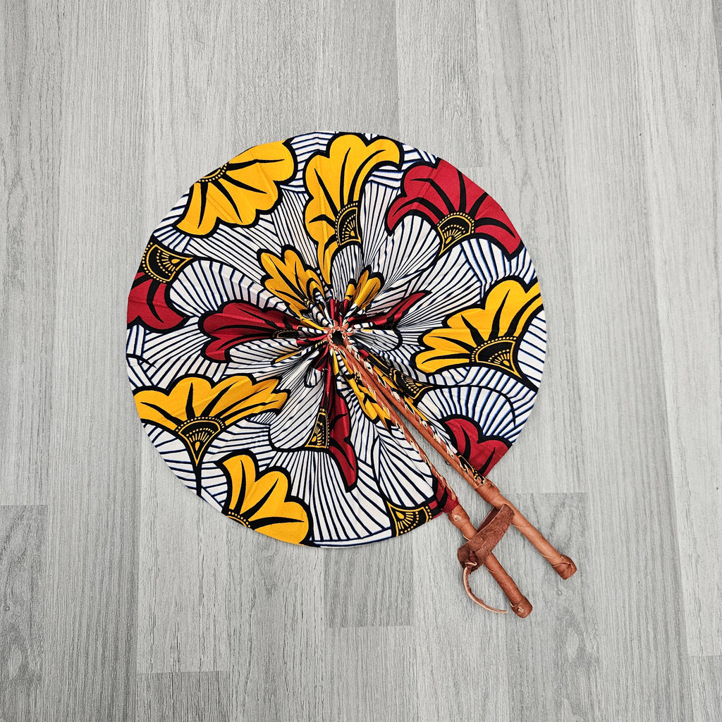 African Print Foldable Hand Fan - AP18