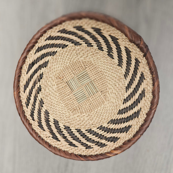 African Wall Basket – Binga Basket – Tonga Basket - Zimbabwe Basket 8inch - BIN04_1