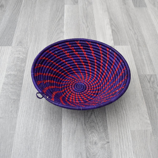 African Wall Basket - Blue Baskets