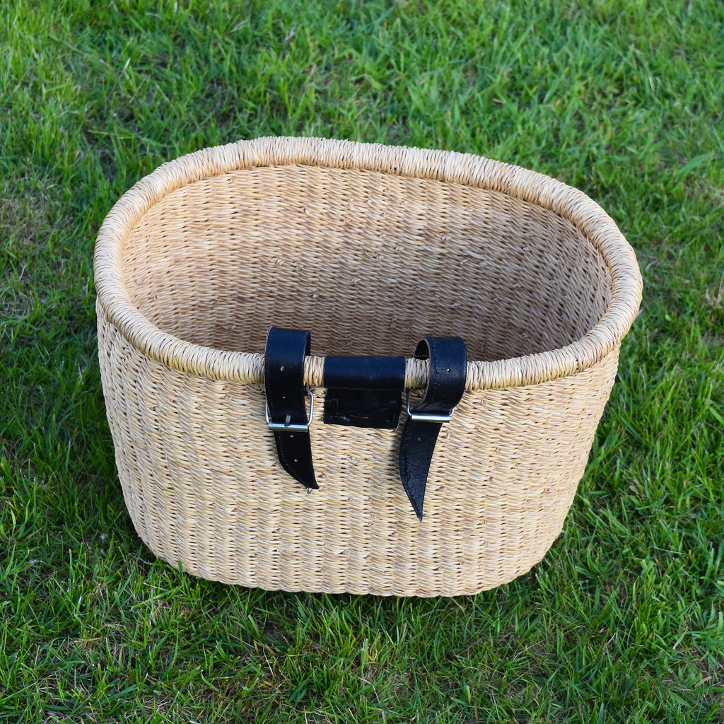 Bicycle Basket with Straps - 2 - African Basket