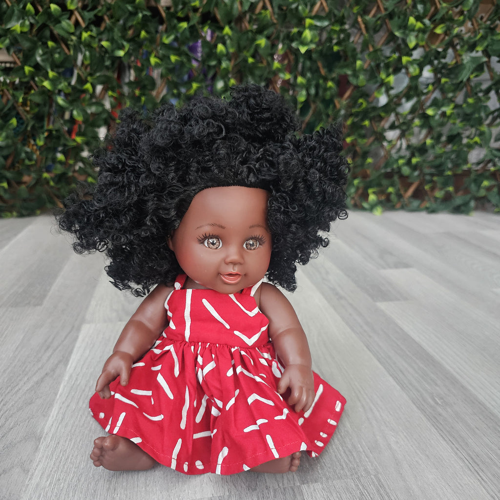 Black Baby Girl - Black African Doll - Rufina Designs