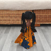 Black Doll in African Print Dress - Black Curly Hair doll - African Doll - Black Baby doll - Mix Race doll