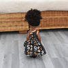 Black Doll in African Print Dress - Black Curly Hair doll - African Doll - Black Baby doll - Mix Race doll