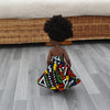 Black Doll in African Print Dress - Black Curly Hair doll - African Doll - Black Baby doll - Mix Race doll