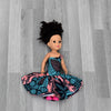 Black Doll in African Print Dress - Black Curly Hair doll - African Doll - Black Baby doll - Mix Race doll