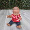 Black baby boy doll in African Print Shirt - Yoofi