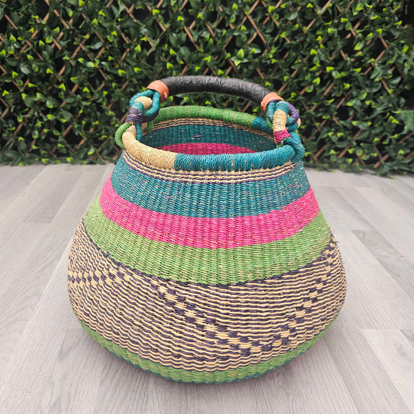 Bolga Pot Basket - Bolga Planter Basket - Large_ PB01_1