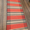 Raffia Table Runner - Ugandan Table Runner_ Orange Stripes_Style 3