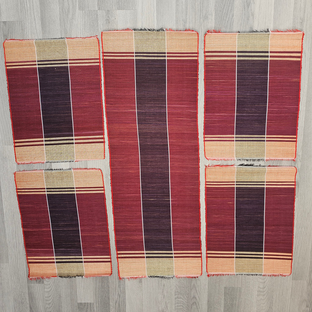 Raffia Table Runner and Placemats - Ugandan tablemat -RTM03_1