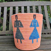 Rwandan Planter Basket - Peach African Basket - Shema