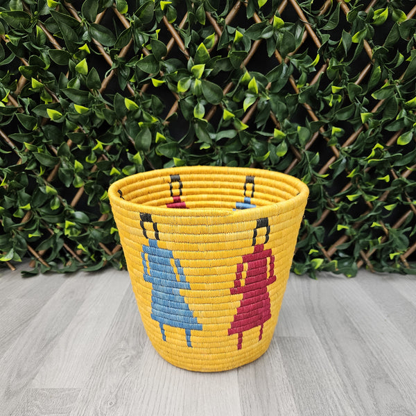 Rwandan Plant Basket / Paper Waste Basket - Safi