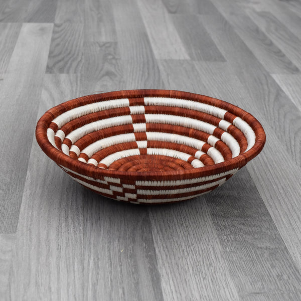 Medium African Basket / Rwandan Basket / Wall art Basket / Straw basket / Hanging wall basket / Brown Woven Basket / Home Décor