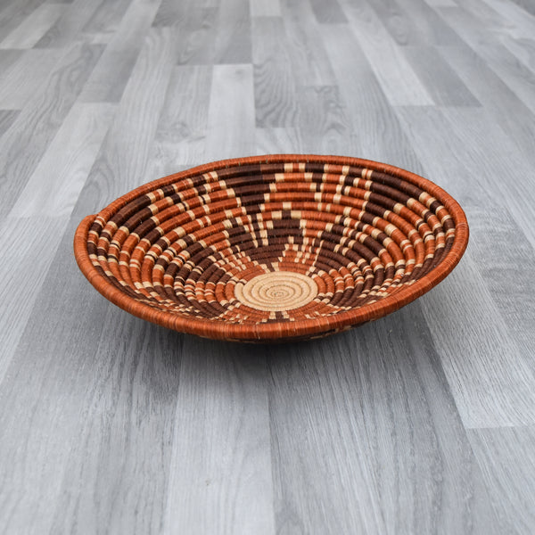 Large African Basket / Rwandan Basket / Wall art Basket / Straw basket / Hanging wall basket / Brown Woven Basket / Home Décor