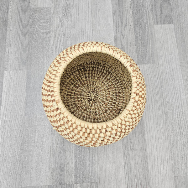 Senegalese Seagrass Basket with Lid - Senegalese Basket – African Storage Basket - SB03_1