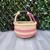 Small Round Straw basket - Ghana Basket - SB11