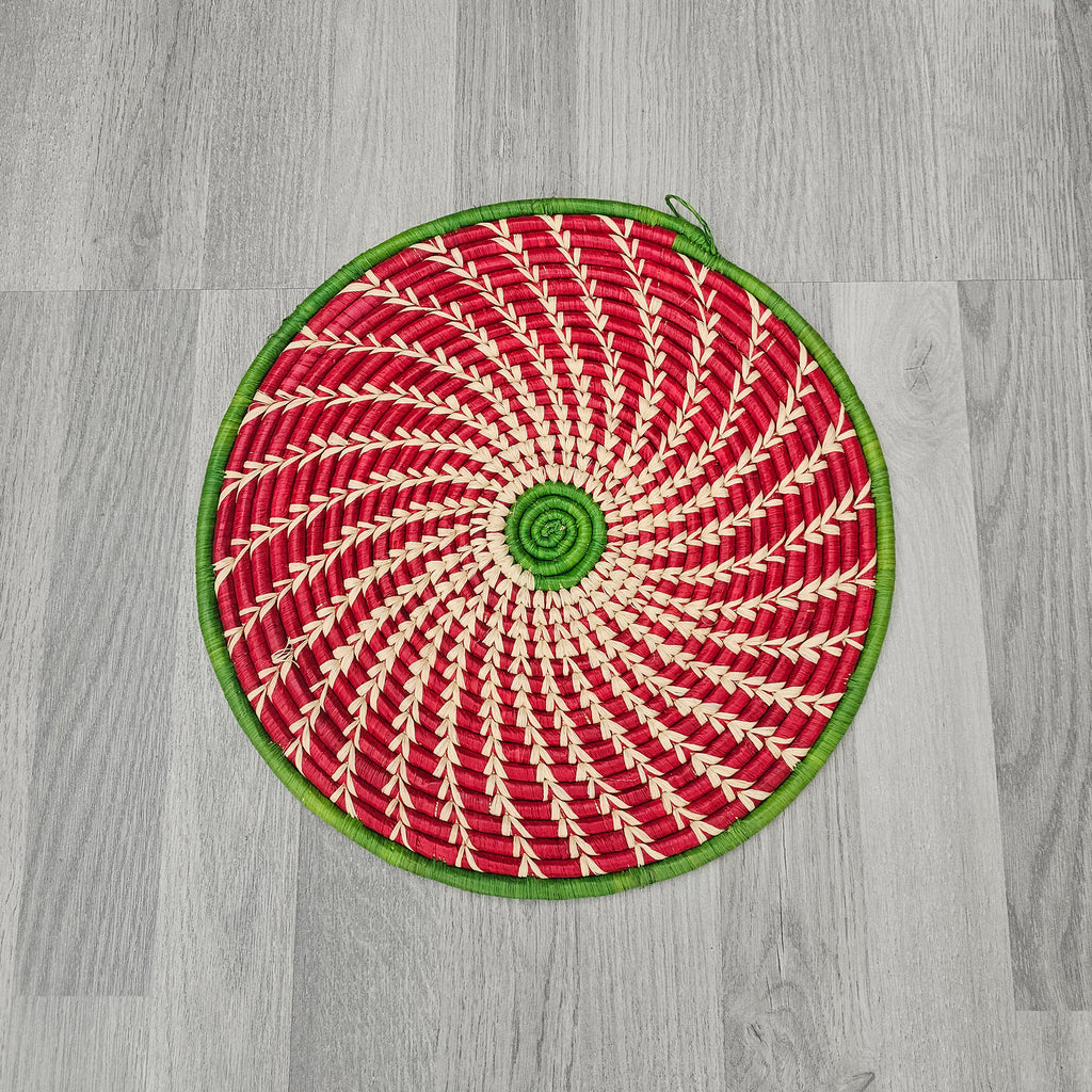 Ugandan basket - African Wall Décor – African Wall hangins – Woven African placemats UPM013_1