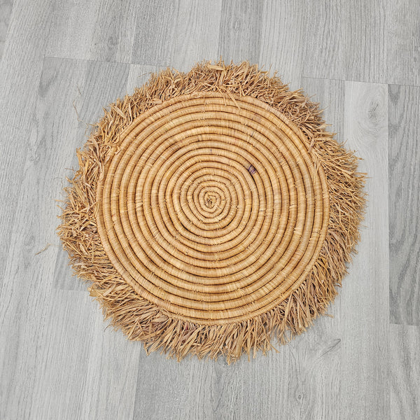 Ugandan basket - African Wall Décor – African Wall hangins – Woven African placemats UPM02_