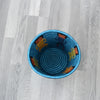 Blue Planter Basket / Rwandan Basket / African Storage Plant Basket / Indoor Planter basket / Straw Plant basket