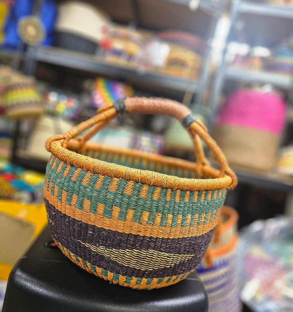 Large Round Straw basket  - African Basket - RB1