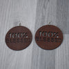 100% Blessed Wooden Earrings, earring - Rufina Designs