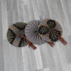 African Print Folding Hand Fan - AP001, Hand Fans - Rufina Designs