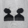 Duafe Comb Wooden Earring, earring - Rufina Designs