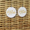 Bride Wooden Earring, earring - Rufina Designs