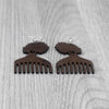 Duafe Comb Wooden Earring, earring - Rufina Designs